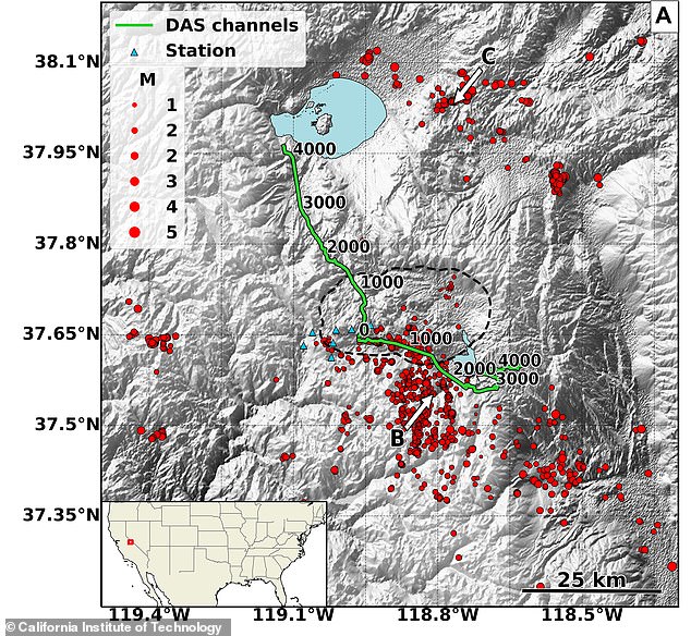 Scientists at the California Institute of Technology (Caltech) have identified more than 2,000 earthquakes that have rocked throughout the Long Valley Caldera in the past 1.5 years.