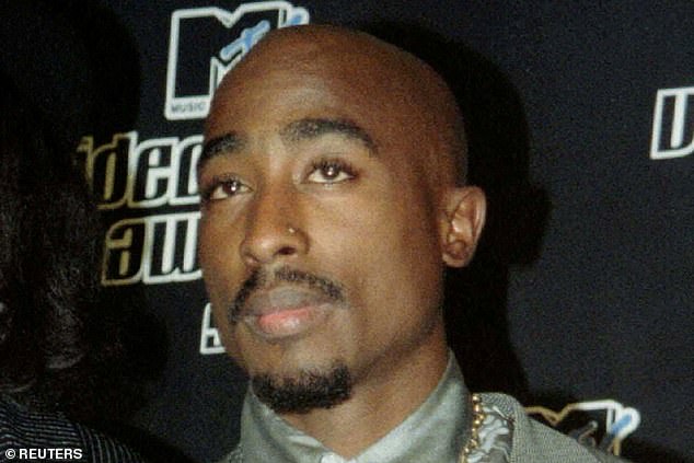 Rapper Tupac Shakur is seen at the MTV Music Video Awards in New York on September 4, 1996, less than two weeks before he was murdered