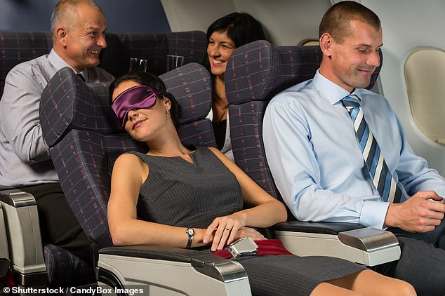 There has long been debate about whether it is acceptable to recline your seat on an airplane (stock image)