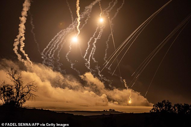 War: The Hamas-led Health Ministry in Gaza reported Thursday that more than 3,600 children (9,000 in total) had been killed in the first 25 days of the war, mainly as a result of airstrikes in retaliation for their October 7 attack that killed 1,033 Israelis. civilians killed (Gaza Strip pictured on Thursday)