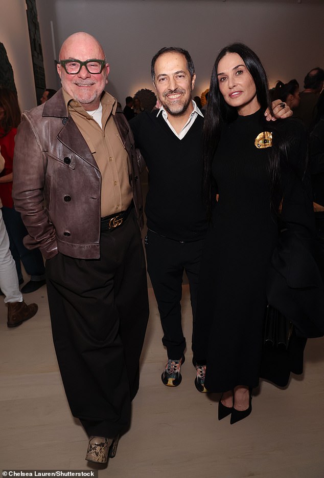 More support: Sami Hayek and Demi Moore also chatted with Eric Buterbaugh at the opening