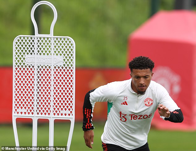 Jadon Sancho was removed from the selection in the past two months after a public row with Ten Hag