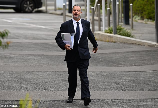 Patterson's attorney Bill Doogue outside court Friday