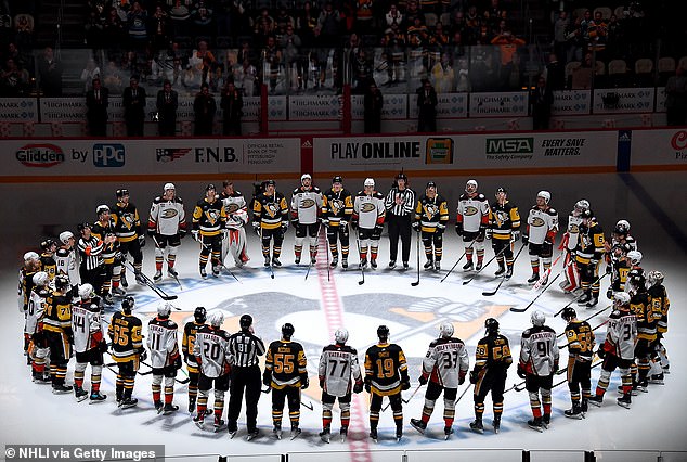 Hockey teams have paid tribute to the player following his death, with his former Pittsburg Penguins team remembering him with a minute's silence on Monday.