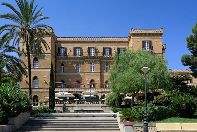 His guests stay in the luxurious Villa Igiea, located on the coast of Palermo