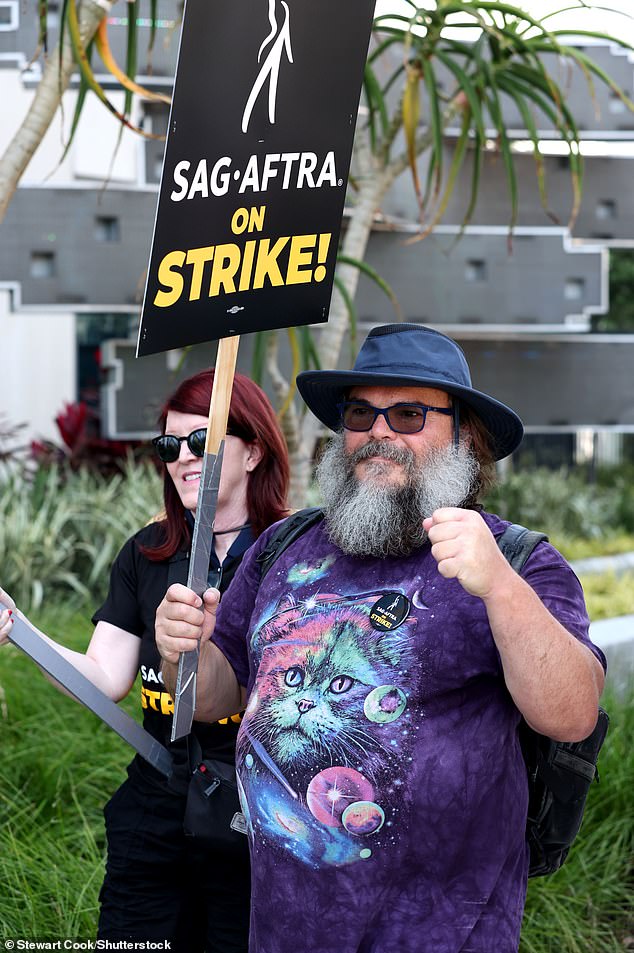 Solidarity: Last week Jack helped raise money for his crew members affected by Hollywood strikes during a show - standing on the picket line several times to show his support