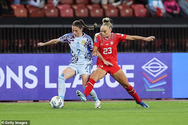 Lehmann started the Nations League match, but could not prevent her team from suffering a 7-1 defeat