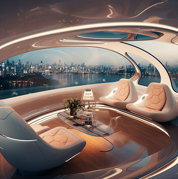 Electric planes could have VERY luxurious interiors (Midjourney/Rob Waugh)