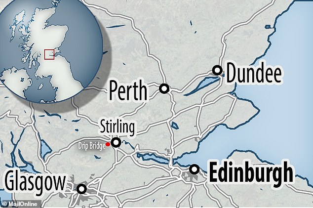 The road was discovered during an exploratory excavation in the garden of the Old Inn Cottage, next to the 18th-century Old Drip Bridge, a few miles west of Stirling city centre.