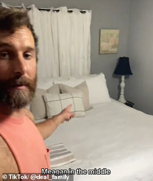 Brandon explained that his wife Meagan sleeps in the middle