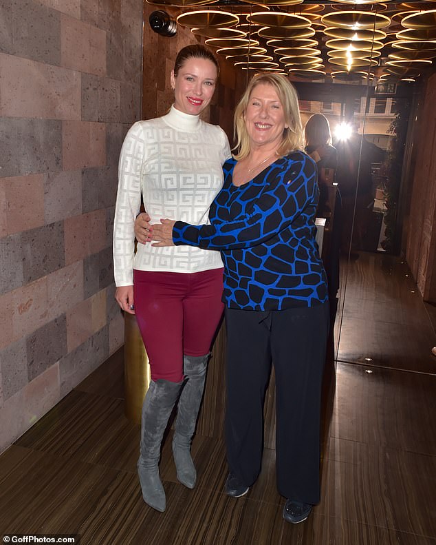 Kiera smiled for photos with her mother Bernadette, better known as Bernie, who looked stylish in black trousers and a blue printed top