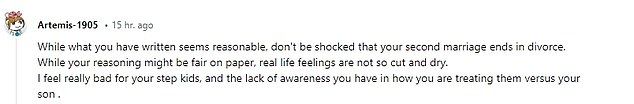 Reddit users who agree or disagree with her decision have also spoken poorly about her marriage, many believing that the husband and wife will eventually divorce