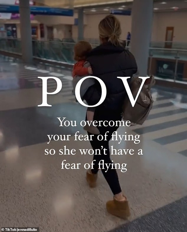 The mother said her therapist recommended she take her daughter on her first plane trip to help her overcome her fears about air travel