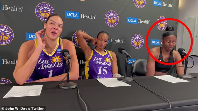 The writing was on the wall for Cambage with the LA Sparks when teammate Chiney Ogwumike rolled her eyes at her during a media conference