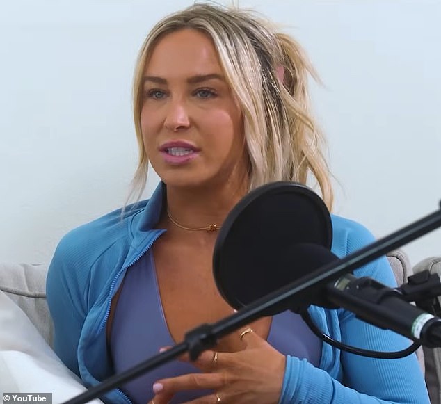 They credited nutritionist and fitness guru 'Kat' Padgett (pictured during the podcast episode) with helping them overcome their eating disorder