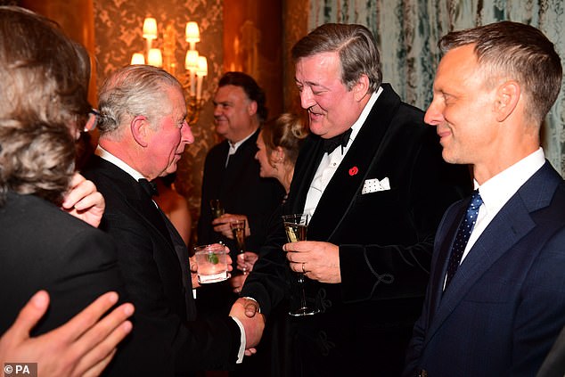 Shocking: Stephen previously claimed to have used cocaine at Buckingham Palace and a host of other respected institutions (pictured with King Charles in 2018)