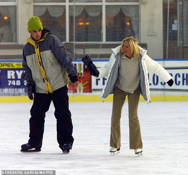 Skates: Robbie explained that their relationship began while Robbie was undergoing alcoholics anonymous and was warned not to pursue a relationship with anyone during a time of vulnerability.  Robbie said: 'You can't even take care of a cactus, let alone someone else'