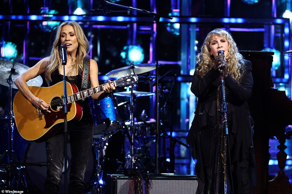 Performance: Sheryl performed with Fleetwood Mac's Stevie Nicks during the show