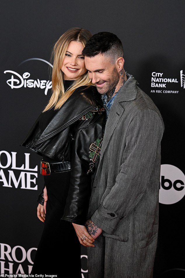 In love: The lovebirds were affectionate as they posed for snaps