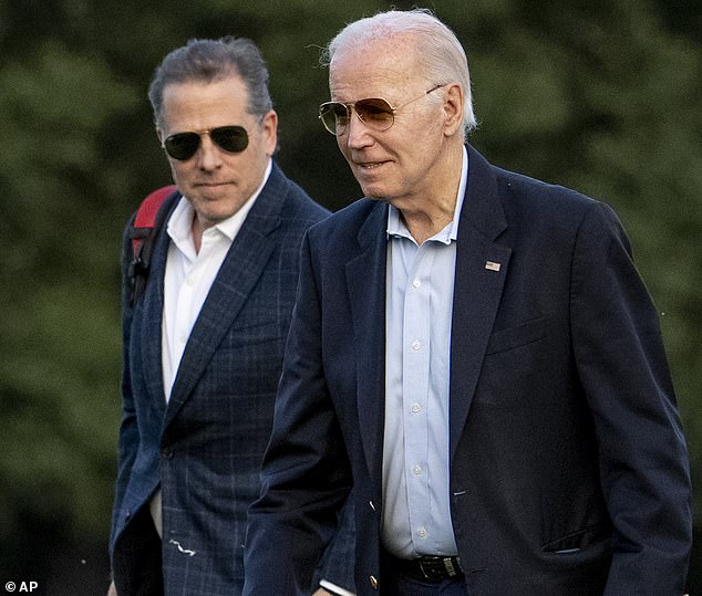 Joe Biden, who was seen with his son Hunter in June, has always maintained he was not involved in Hunter's business dealings