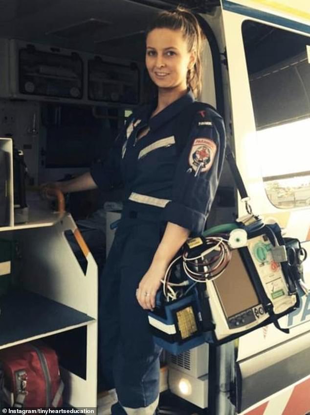 Ms Jurcutz (pictured) worked as a paramedic for Ambulance Victoria for eight years