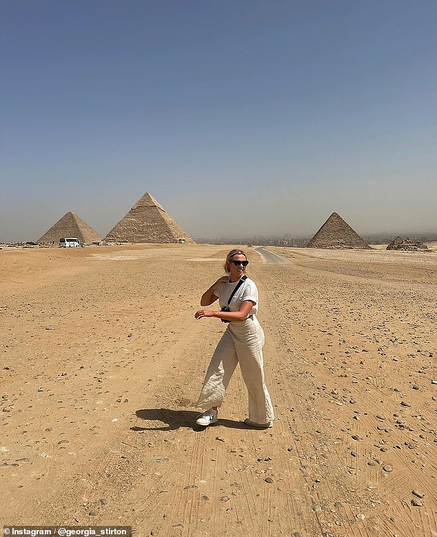 Georgia played a basketball tournament in Egypt last year - that's where Toby got his race day outfit