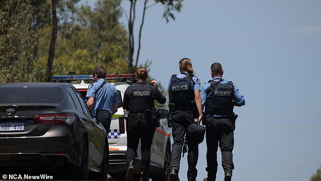 Police were called to the intersection of Needham Road and Marauba Close, in Wooroloo, 55km east of Perth's CBD.  Photo: NCA NewsWire / Sharon Smith