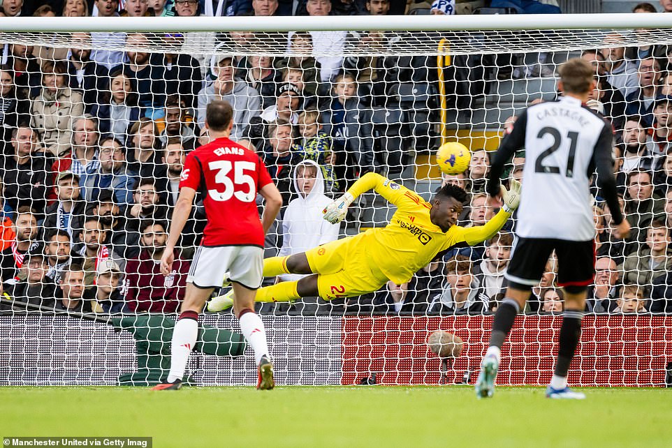 Andre Onana made some important saves in the second half as United came under occasional pressure from the hosts