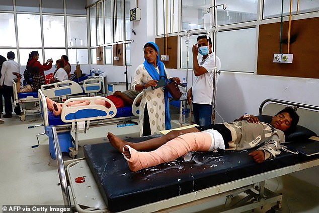 Dozens of survivors with fractures and head injuries were taken to a hospital in Nepalgunj for treatment