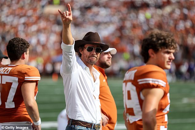 Born and raised in Texas, McConaughey is a longtime fan of the Longhorns