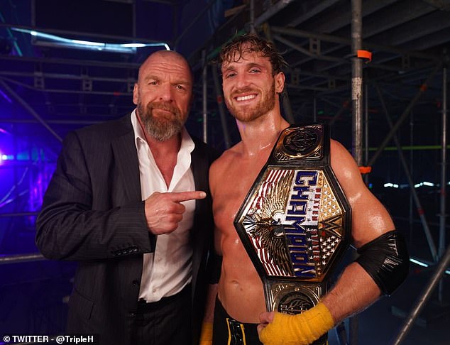 Afterwards, WWE legend Triple H congratulated Paul, who has a belt after just eight fights