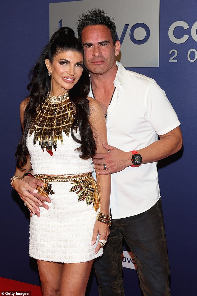 Show of support: The Real Housewives Of New Jersey star received support from her husband