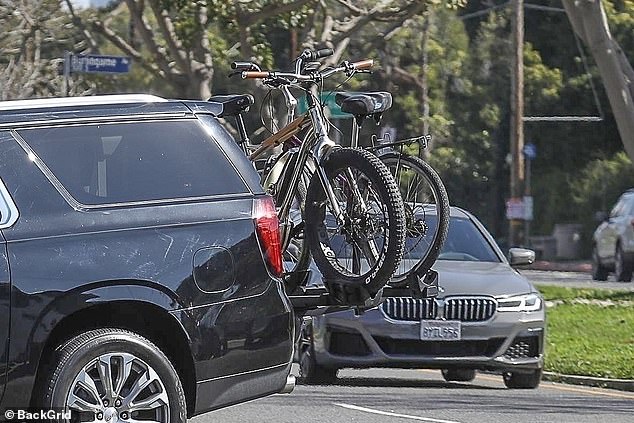 Bicycle: The cyclist was taken to hospital after the crash, while the star took the bike to a shop for repairs