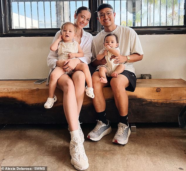 Alexia shares two sons, three-year-old Archer and one-year-old Arlo, with her husband, coffee shop owner Matthew Delarosa, 38