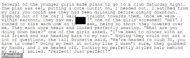 The narrator also explains how he began to gently insert himself as the unknown lady into her group of friends and goes into graphic details about how he seduces her husband, a feat he calls 