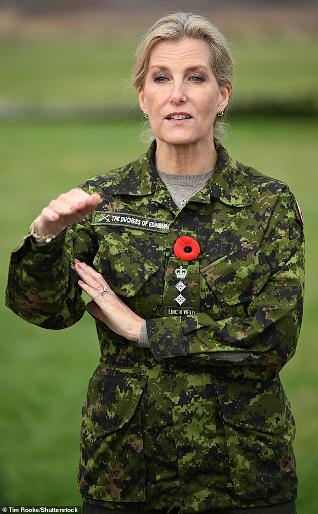 As Armistice Day approaches on November 11, Sophie honors those who fought during the World War by pinning a poppy to her uniform.