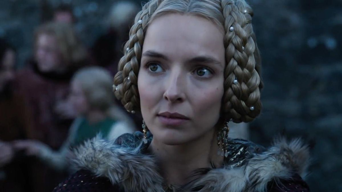 Jodie Comer as Marguerite de Thibouville in The Last Duel.