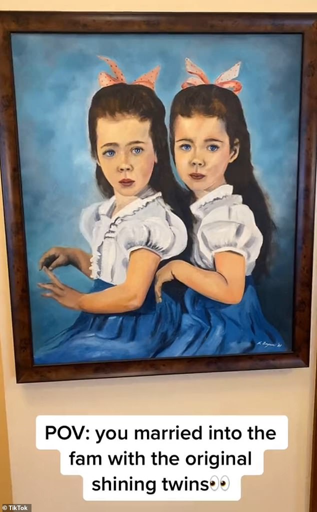 As children, the couple had a portrait painted of them in which they bear an uncanny resemblance to the twins from The Shining – whom they often leaned against