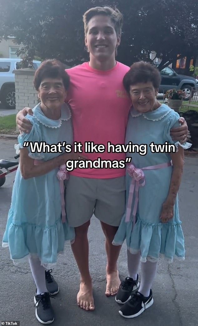 Lately, Anne's grandson Mikey Metcalfe has been documenting the twins' matching outfits on his TikTok