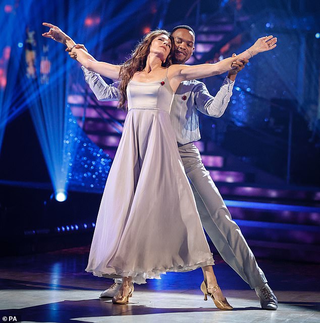 Tribute: The couple wowed the judges and scored a well-deserved 35 points, placing them third on the leaderboard