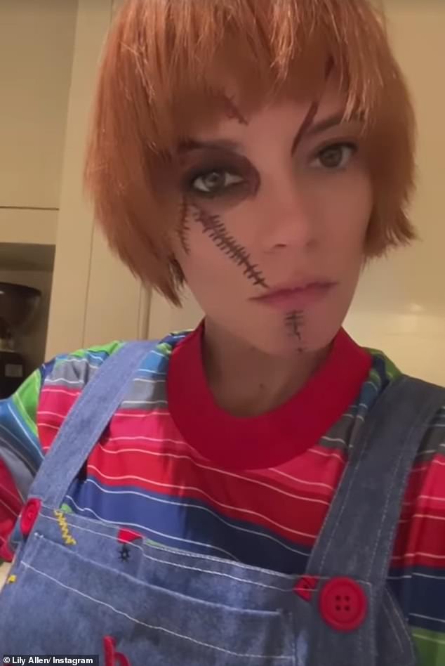 Spooky: The speculation grew further when Lily had not been photographed with the Netflix star in recent days.  Lily dressed up as a Chucky doll for Halloween for a party she was hosting