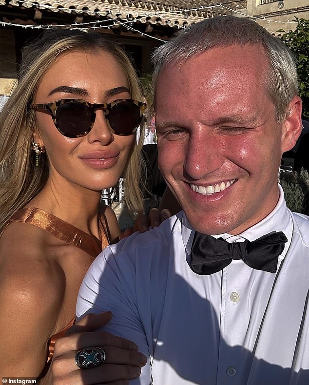 Romance: The Made In Chelsea star married his girlfriend in two ceremonies earlier this year, including one at a picturesque location in Spain