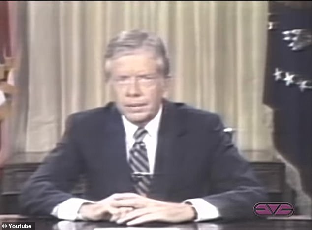 Jimmy Carter gives his 'Malaise' speech in 1979, a year before he failed to get re-elected, telling Americans they were facing a crisis of confidence