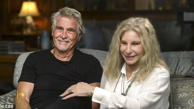 Sweet: Barbra's second marriage to James Brolin was her last.  The lovebirds met in 1996 and got married in 1998