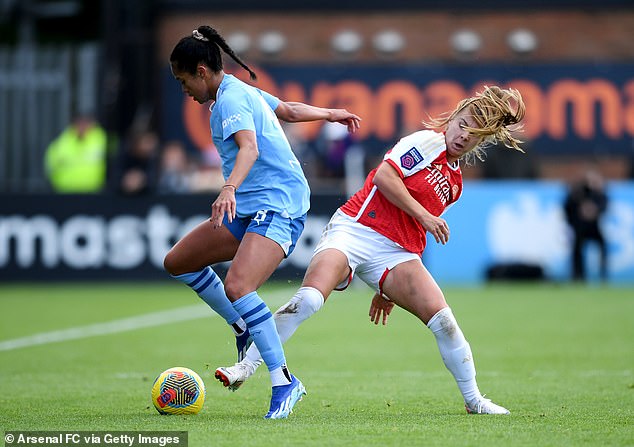 Mary Fowler had a quiet game after her heroics in the Matildas Olympic qualifiers down under, but was still involved in City's only goal of the second half