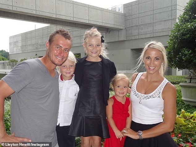 Grand slam champion Lleyton married Home And Away star Bec at the Sydney Opera House 18 years ago after a whirlwind romance.  They share three children: daughters Mia, 17, and Ava, 12, and son Cruz, 14 (all pictured)