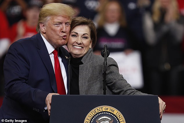 Trump's campaign — which previously rejected an event organized by Reynolds where she interviewed the candidates — was quick to criticize her on Sunday.  Pictured: Trump with Reynolds at a 2020 event