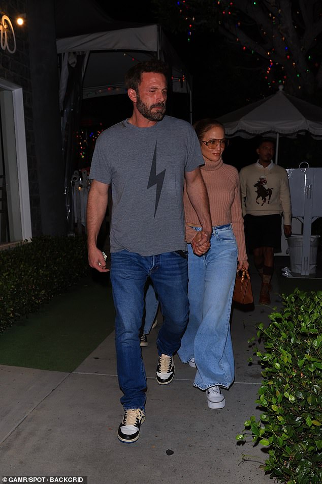 Dinner date: After browsing their local market looking for a good bargain, the A-list couple got hungry and headed to The Ivy for dinner