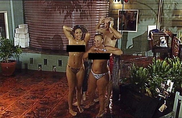 The cast of the original Big Brother series have been pictured topless while showering