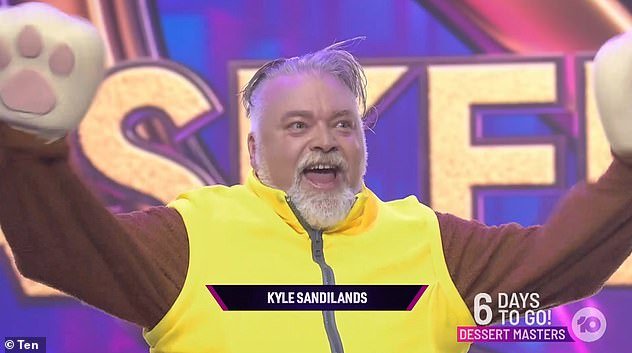 With the finals so close, many fans were left confused as to why they were seeing 'replay' content just before the winner was announced.  Pictured is participant Kyle Sandilands